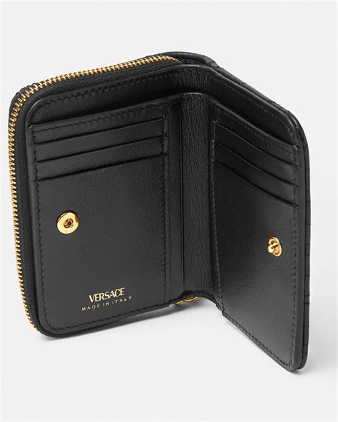 versace zip wallet women|Versace bifold wallet.